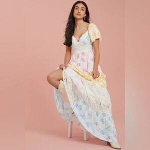 NWT Altar’d State Darcey Patchwork Maxi Dress
